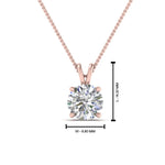 Load image into Gallery viewer, Round Cut Lab Diamond 4 Prong Solitaire Pendant For Women
