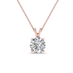 Load image into Gallery viewer, Round Cut Lab Diamond 4 Prong Solitaire Pendant For Women
