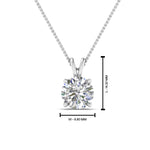 Load image into Gallery viewer, Round Cut Lab Diamond 4 Prong Solitaire Pendant For Women
