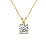 Load image into Gallery viewer, Round Cut Lab Diamond 4 Prong Solitaire Pendant For Women
