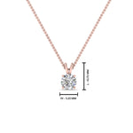 Load image into Gallery viewer, 0.25 Ctw To 5 Ctw Round Cut Lab Diamond 4 Prong Solitaire Pendant For Women 14K Gold
