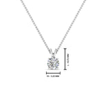 Load image into Gallery viewer, 0.25 Ctw To 5 Ctw Round Cut Lab Diamond 4 Prong Solitaire Pendant For Women 14K Gold
