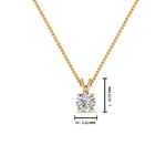 Load image into Gallery viewer, 0.25 Ctw To 5 Ctw Round Cut Lab Diamond 4 Prong Solitaire Pendant For Women 14K Gold
