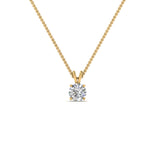 Load image into Gallery viewer, 0.25 Ctw To 5 Ctw Round Cut Lab Diamond 4 Prong Solitaire Pendant For Women 14K Gold
