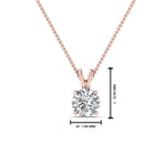 Load image into Gallery viewer, Round Cut Lab Diamond 4 Prong Solitaire Pendant For Women
