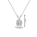 Load image into Gallery viewer, Round Cut Lab Diamond 4 Prong Solitaire Pendant For Women
