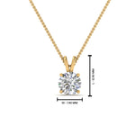 Load image into Gallery viewer, Round Cut Lab Diamond 4 Prong Solitaire Pendant For Women
