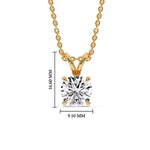 Load image into Gallery viewer, Fancy Lab Round Cut Colored Diamond Solitaire Pendant