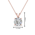 Load image into Gallery viewer, Round Cut Lab Diamond 4 Prong Solitaire Pendant For Women
