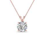 Load image into Gallery viewer, Round Cut Lab Diamond 4 Prong Solitaire Pendant For Women

