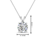 Load image into Gallery viewer, Round Cut Lab Diamond 4 Prong Solitaire Pendant For Women
