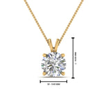 Load image into Gallery viewer, Round Cut Lab Diamond 4 Prong Solitaire Pendant For Women
