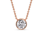 Load image into Gallery viewer, Fancy Lab Diamond Colored Round Bezel Solitaire Pendant