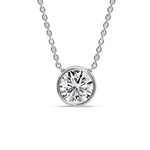 Load image into Gallery viewer, Fancy Lab Diamond Colored Round Bezel Solitaire Pendant