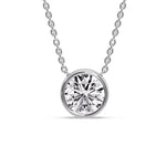 Load image into Gallery viewer, Fancy Lab Diamond Colored Round Bezel Solitaire Pendant