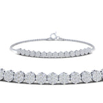 Load image into Gallery viewer, 2.50 To 12 Carat Lab Diamond Bezel Set Tennis Bracelet 14K Gold
