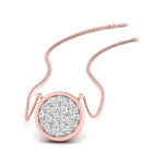 Load image into Gallery viewer, Round Cut Lab Diamond Cluster Disc Pendant
