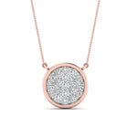 Load image into Gallery viewer, Round Cut Lab Diamond Cluster Disc Pendant
