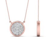 Load image into Gallery viewer, Round Cut Lab Diamond Cluster Disc Pendant
