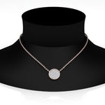 Load image into Gallery viewer, Round Cut Lab Diamond Cluster Disc Pendant
