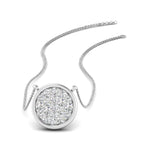 Load image into Gallery viewer, 0.28 Ctw Round Lab Diamond Cluster Disc Bezel Set Pendant For Women 14K Gold
