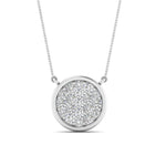 Load image into Gallery viewer, 0.28 Ctw Round Lab Diamond Cluster Disc Bezel Set Pendant For Women 14K Gold
