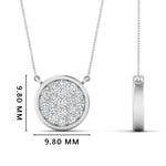 Load image into Gallery viewer, Round Cut Lab Diamond Cluster Disc Pendant
