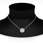 Load image into Gallery viewer, Round Cut Lab Diamond Cluster Disc Pendant

