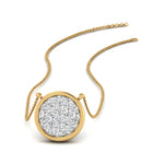 Load image into Gallery viewer, Round Cut Lab Diamond Cluster Disc Pendant
