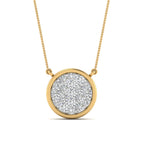 Load image into Gallery viewer, Round Cut Lab Diamond Cluster Disc Pendant
