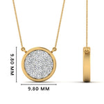 Load image into Gallery viewer, Round Cut Lab Diamond Cluster Disc Pendant
