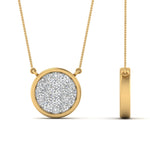 Load image into Gallery viewer, Round Cut Lab Diamond Cluster Disc Pendant
