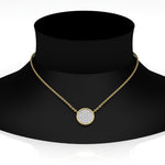 Load image into Gallery viewer, Round Cut Lab Diamond Cluster Disc Pendant
