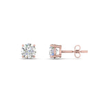 Load image into Gallery viewer, 0.25 To 5 Carat Lab Diamond Round Stud Earring 14K Gold
