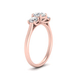 Load image into Gallery viewer, Lab Grown Round Cut Diamond 3 Stone Women Engagement Ring 14K Rose Gold
