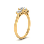 Load image into Gallery viewer, Lab Grown Round Cut Diamond 3 Stone Women Engagement Ring 14K Yellow Gold
