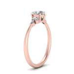Load image into Gallery viewer, Lab diamond Petite Engagement Rings 14K Gold
