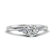 Lab diamond Petite Engagement Rings 14K Gold