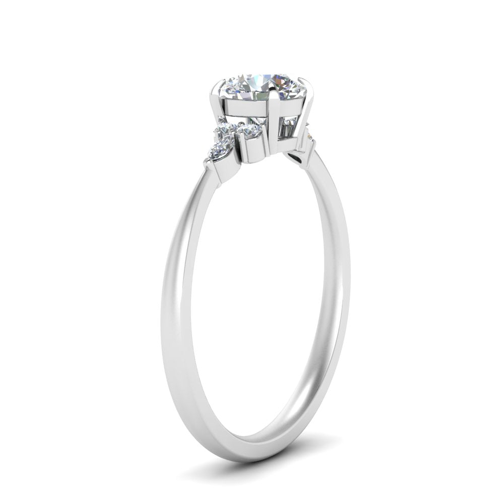 Lab diamond Petite Engagement Rings 14K Gold