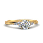Load image into Gallery viewer, Lab diamond Petite Engagement Rings 14K Gold
