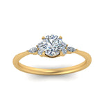Load image into Gallery viewer, Lab diamond Petite Engagement Rings 14K Gold

