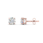 Load image into Gallery viewer, 0.25 To 5 Carat Lab Diamond Round Stud Earring 14K Gold

