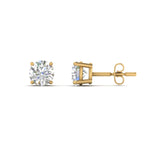 Load image into Gallery viewer, 0.25 To 5 Carat Lab Diamond Round Stud Earring 14K Gold
