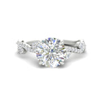 Load image into Gallery viewer, Fancy Colored Lab Round Cut Floral Curved Vine Ring