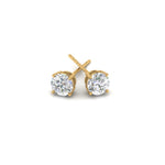 Load image into Gallery viewer, 0.25 To 5 Carat Lab Diamond Round Stud Earring 14K Gold
