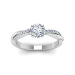 Load image into Gallery viewer, Lab Diamond Infinity Style Engagement Ring 14K Gold
