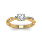 Load image into Gallery viewer, Lab Diamond Infinity Style Engagement Ring 14K Gold
