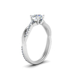 Load image into Gallery viewer, Lab Diamond Infinity Style Engagement Ring 14K Gold
