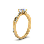 Load image into Gallery viewer, Lab Diamond Infinity Style Engagement Ring 14K Gold
