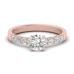 Load image into Gallery viewer, U Prong Lab Diamond Engagement Ring 14K Gold
